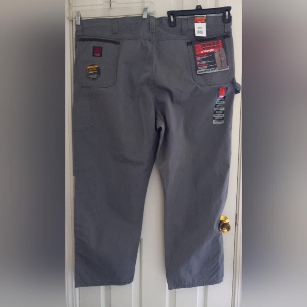 Wrangler Riggs Ripstop Workwear Carpenter Pants 50x30 Gray NWT - Picture 2 of 13